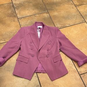 GREY LAB Mauve Double-Breasted Blazer